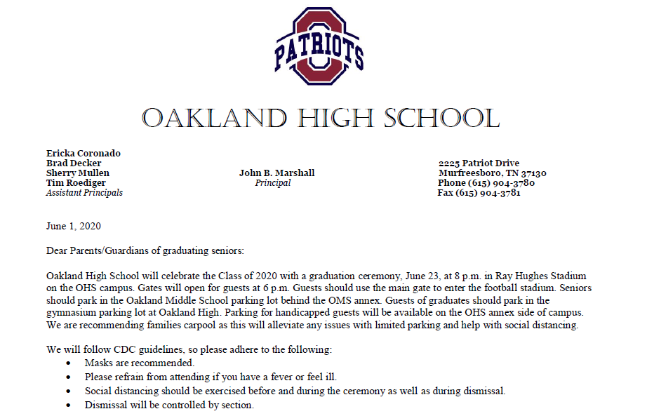 OaklandRCS's tweet photo. OHS Graduation Ceremony info https://t.co/NkoHR5H7R3