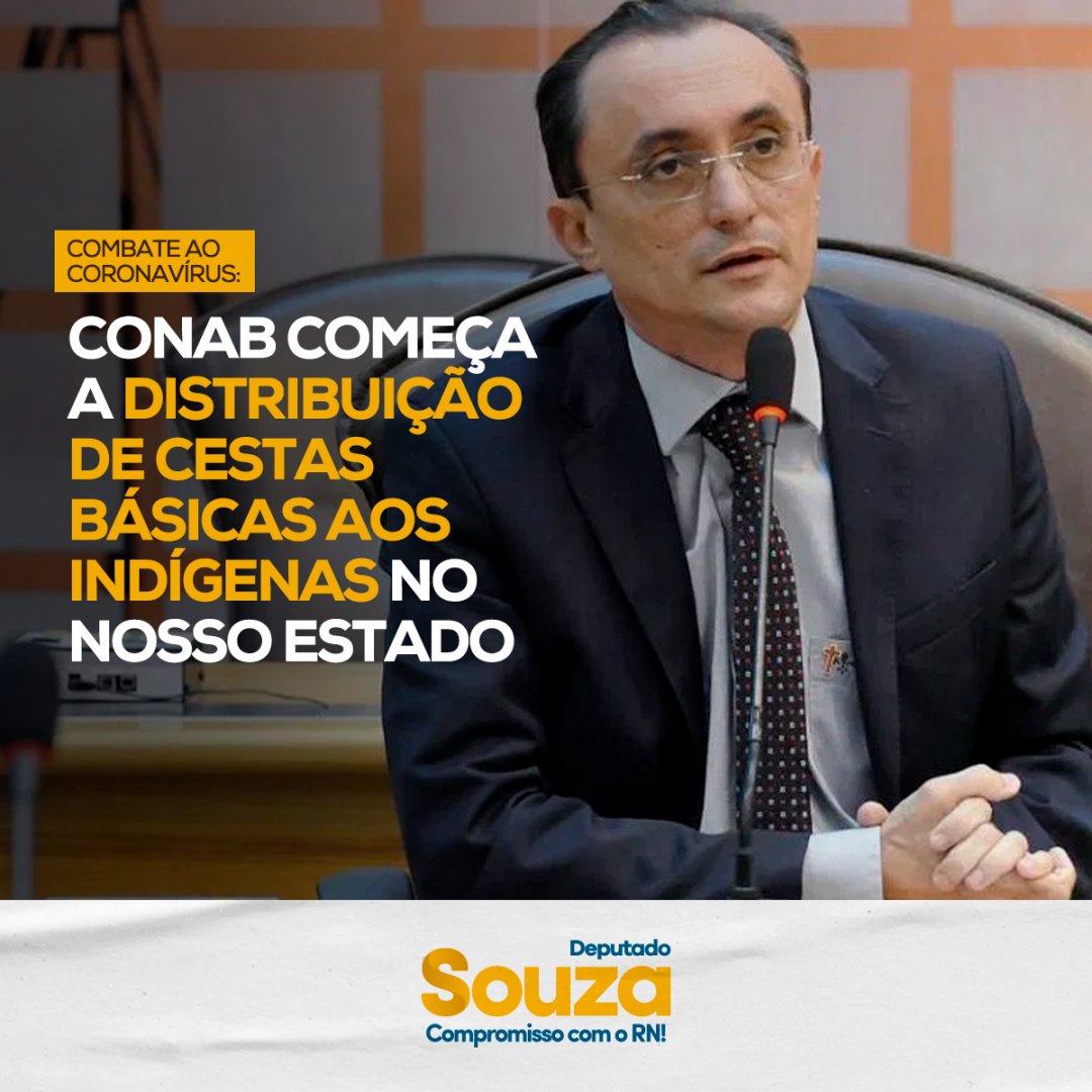 souzanetoab's tweet photo. Quero agradecer ao superintendente da CONAB, Boris Minora, pelo atendimento ao nosso requerimento de fazer a distribuição de Cestas Básicas aos Indígenas no nosso estado.
A distribuição será feita a 675 famílias devidamente cadastradas.
#DeputadoSouza #CompromissoComORN https://t.co/QgRl0DeTpB