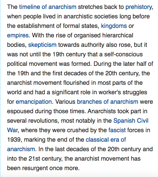 @stopline9toront Anarchism is the least nihilistic form of political organization en.wikipedia.org/wiki/Anarchism