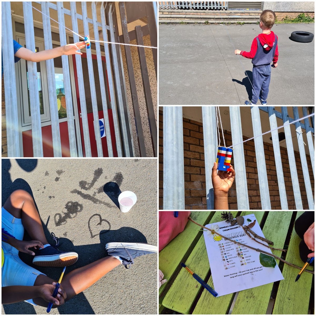 TheStarfishHub's tweet photo. Some more images of our lego zip wires, scavenger hunt and water painting. https://t.co/SqjbMTEDsK