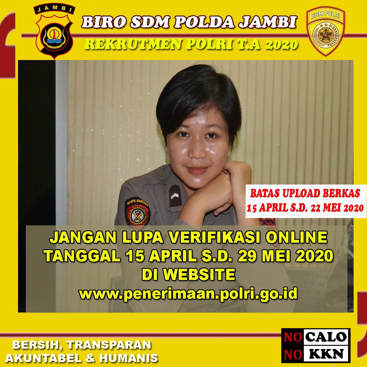 NgahJay's tweet photo. #ssdmpoldajambi
#rekruitmen_polri
#ssdm_polri
#penerimaanpolri2020 https://t.co/w9n7fNfesa