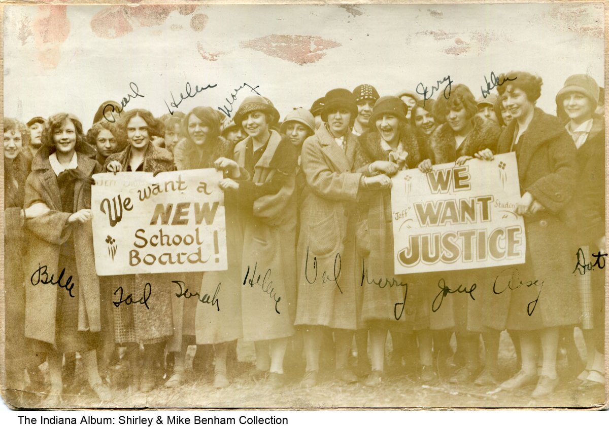 INarchivist's tweet image. We are following @in_bureau on highlighting the protest history of Indiana. In 1925, there was a protest at Jefferson High School, Lafayette, Indiana over the forced resignation of coach and teacher Frederick J. "Fritz" Grosshans. (📸: @IndianaAlbum)  #INProtestHistory