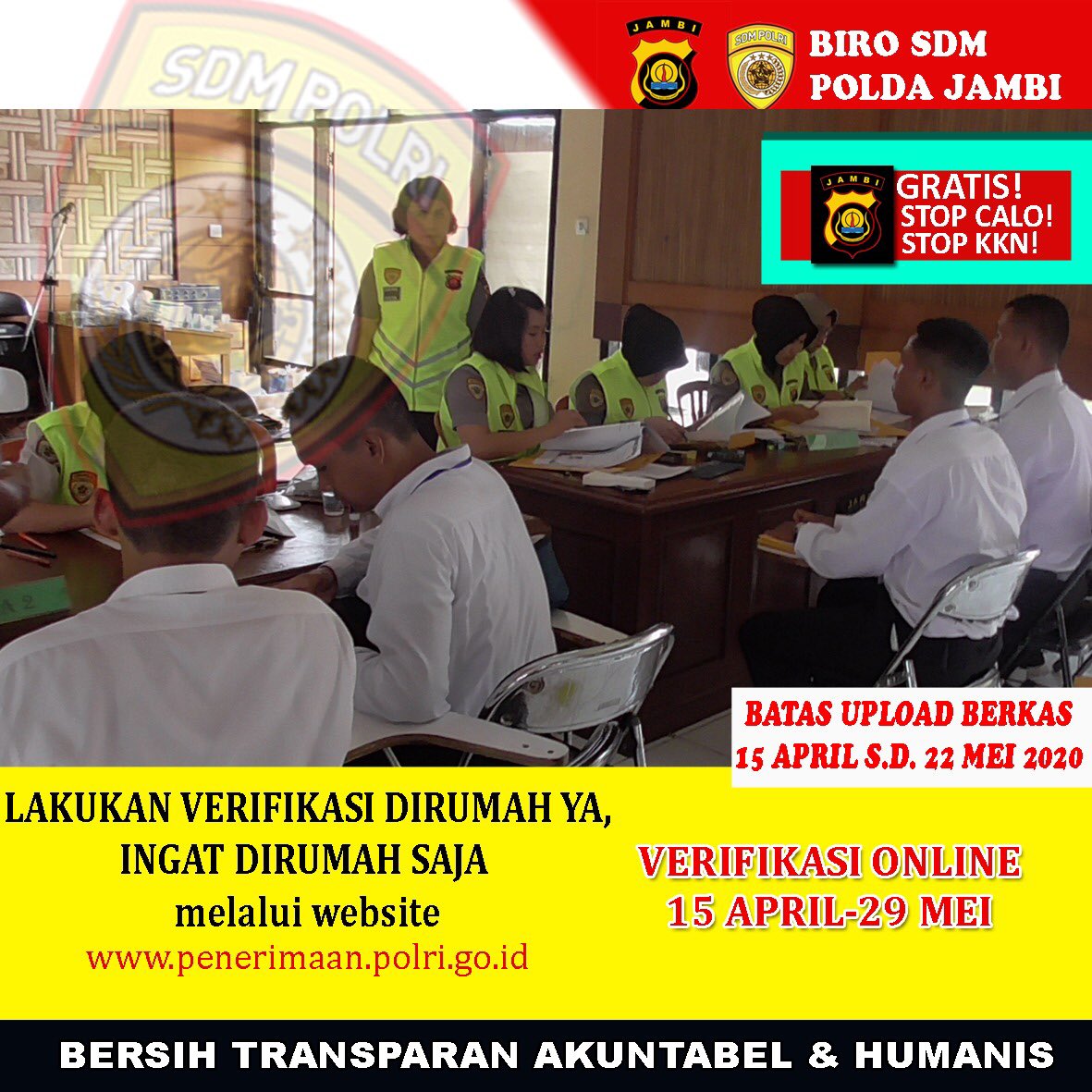 NgahJay's tweet photo. #ssdmpoldajambi
#rekruitmen_polri
#ssdm_polri
#penerimaanpolri2020 https://t.co/cuLtrOe5fw
