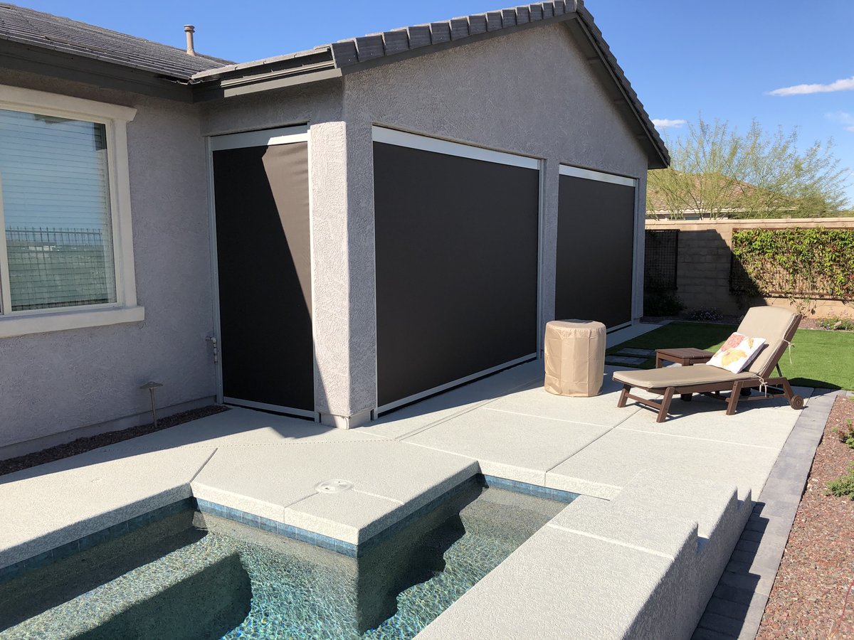 AZSunSolutions's tweet photo. ๐ฅBoomshakalaka another patio screens project completed byย @azsunsolutionsย ย
#azsunsolutions #phoenix #sunsolutionsphoenix #sunprotection #sun #awning #summer #rollingshutters #screenenclosure #scottsdale #arizonarealestate ๐ต #arizonabusiness #arizonarealestate #arizonarealtor https://t.co/3hAMV59cGI