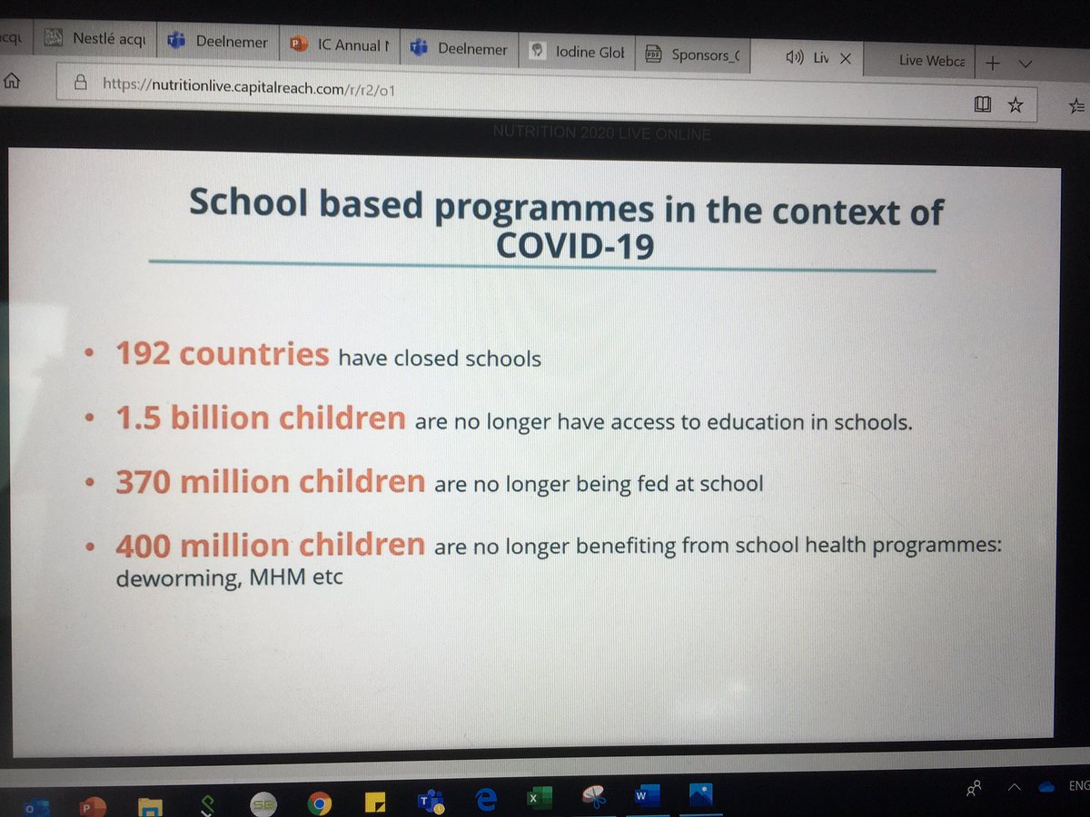 How #COVID19 is impacting the young generation: 370 million kids depending on school meals have no access to this necesity anymore... #NUTRITIONLIVEONLINE <a href="/nutritionorg/">American Society for Nutrition</a>