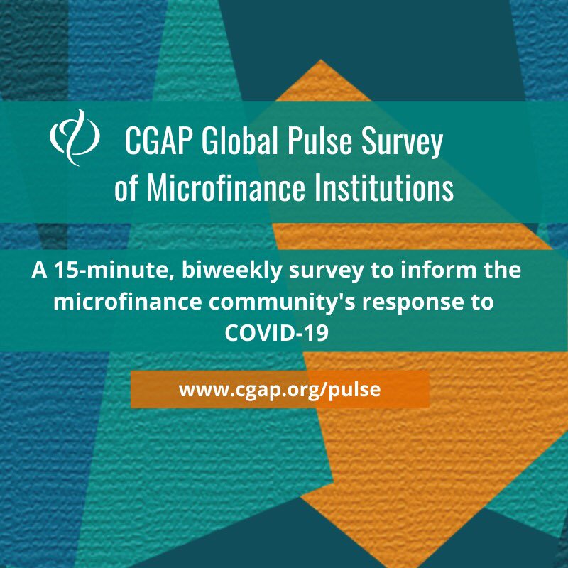 bull_greta's tweet image. The Microfinance industry is under unprecedented pressure and we do not have good data on how this is playing out in different contexts. CGAP just launched a global pulse survey to inform investor/donor/policymaker responses. If you are an MFI - please log in and share data!!!