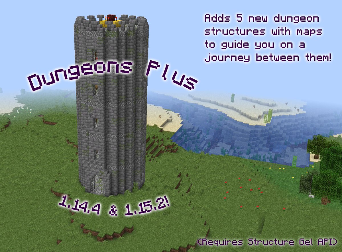 ModdingLegacy's tweet photo. Embark on a new journey with the fourth and final mod of the day, Dungeons Plus! Discover five new vanilla styled dungeons with the maps within to guide your adventure! #minecraftmodding #minecraftmods
CurseForge: https://t.co/htbExvKorl https://t.co/aDvgpUThJ6
