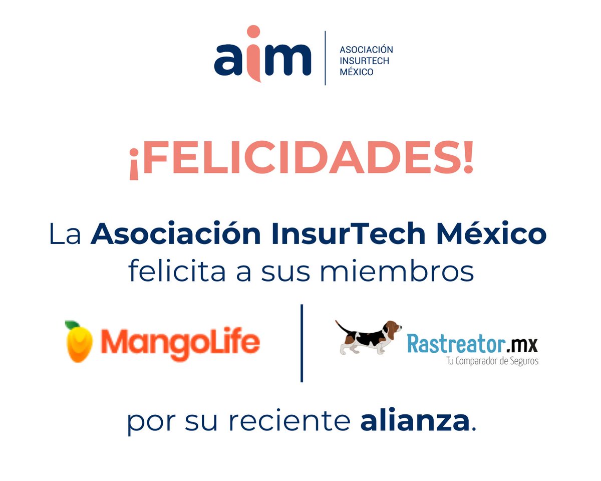 InsurtechMexico's tweet image. ¡Tenemos un caso de éxito de partnership entre #MiembrosAIM! 

@RastreatorMX y @MangoLifeMX hacen alianza para ampliar su oferta de valor.

👉 Conoce más aquí: rastreator.mx/seguros-de-vid…

#Insurtech #InsurtechMéxico