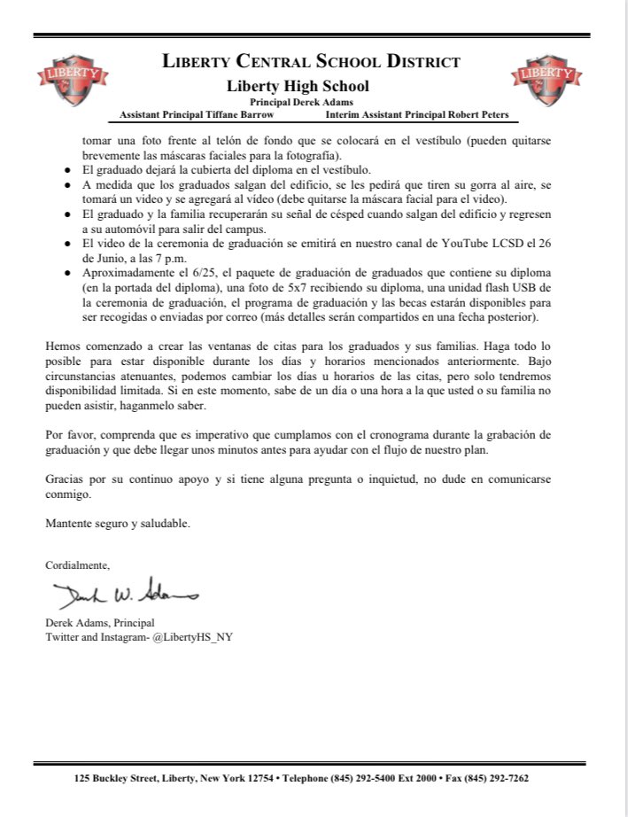 LibertyHS_NY's tweet image. Attention LHS Class of 2020 and Parents/Guardians!
Cap and Gown Pick Up is Friday, 6/5, 5-8p.m. See you then!
Please read the letter for more details.
#LibertyPrideNY