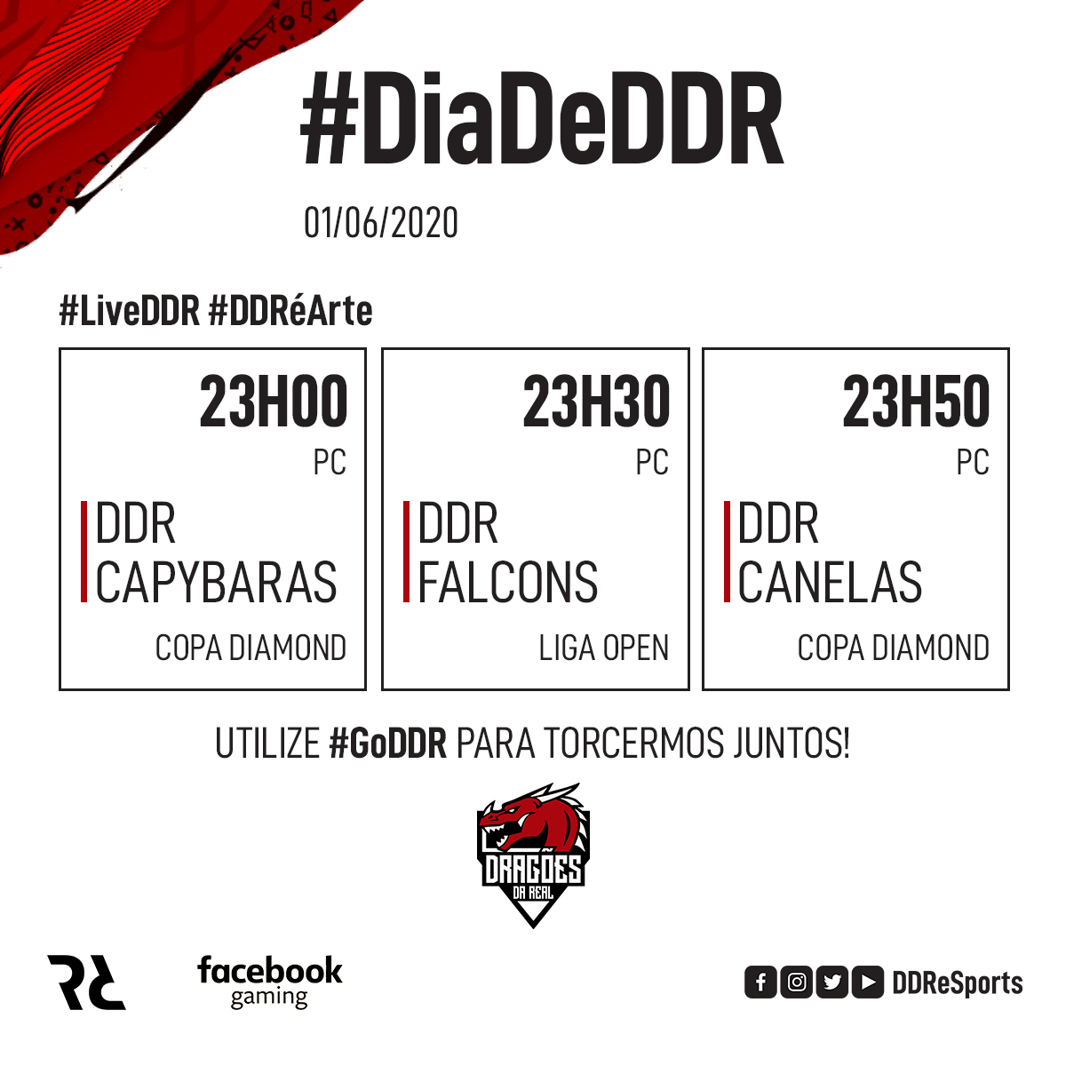 DDReSports's tweet photo. ¡Qué salud!

¡DDR eSports está de vuelta en el campo con tres grandes juegos para #PC!

Dos partidos para la Diamond Cup y un duelo para la Open League.

¡Esperemos que nuestra línea traiga NUEVE PUNTOS a casa!

#GoDDR https://t.co/OQWcChyWq5