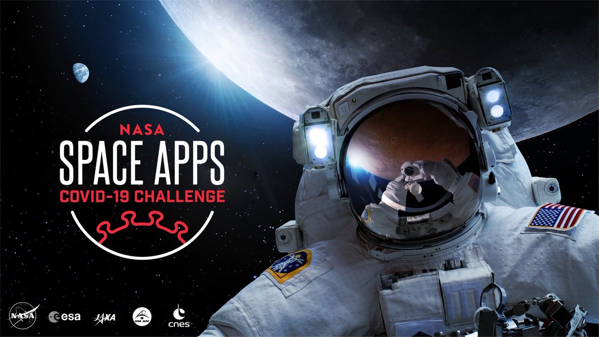 SpaceApps's tweet photo. Thank you, #SpaceApps, for an impactful weekend. More than 15,000 participants from 150 countries cane together and created solutions to #COVID19-related challenges using @NASA, @ESA, @JAXA_en, @csa_asc &amp; @CNES space agency data.

We hope you’ll join us again on October 2-4. 🚀 https://t.co/9CZs0EZEl0