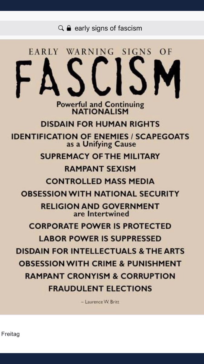 TheBlueGem3's tweet photo. America is past the warning signs. You are here #DictatorTrump https://t.co/dSCswgZG8Y
