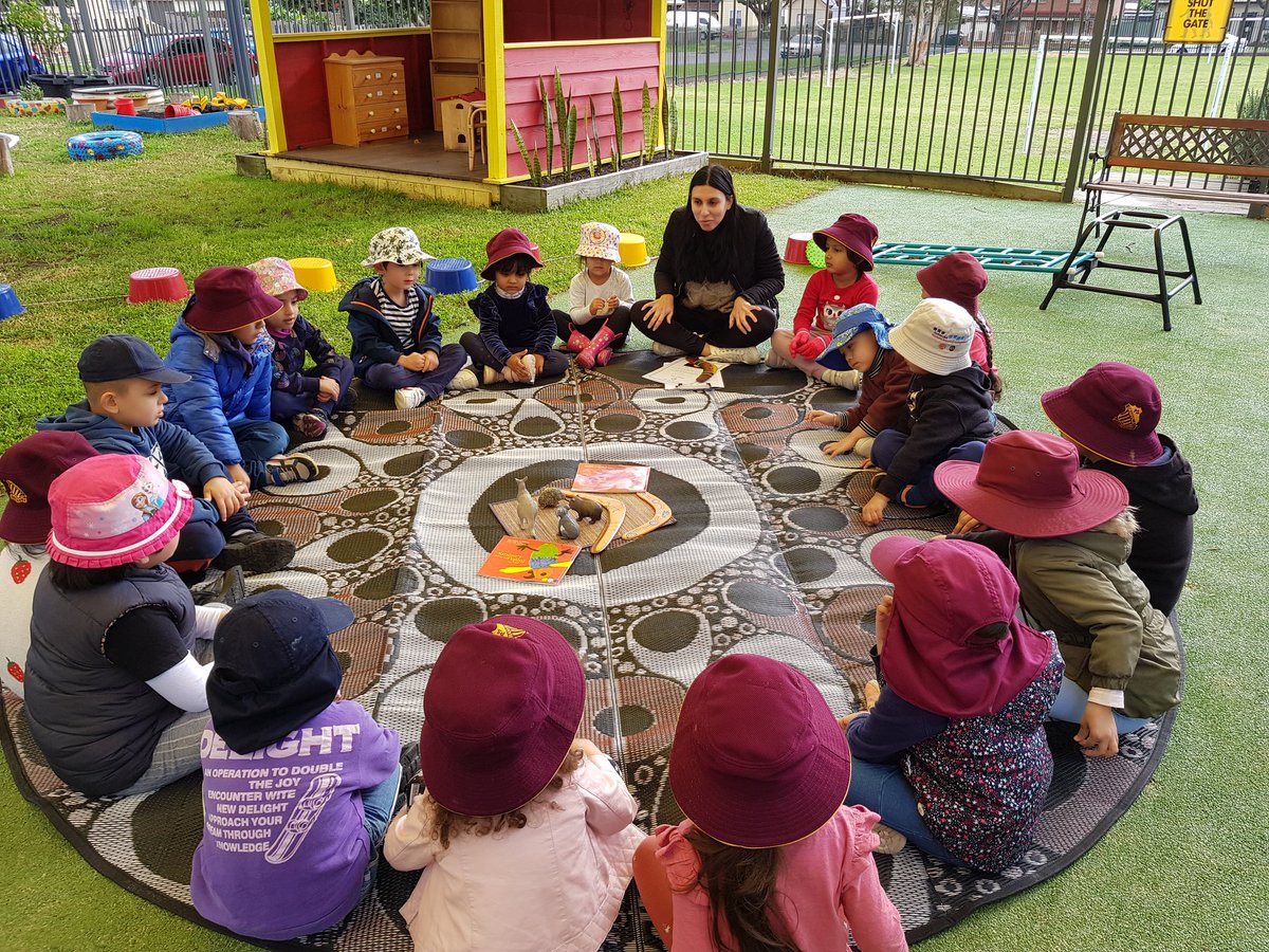 granville_ps's tweet photo. Preschool had their very first Yarning circle. Students shared stories about their weekend and their families. 
@NSWEducation @GGrinham https://t.co/ZJYWgNi4LK