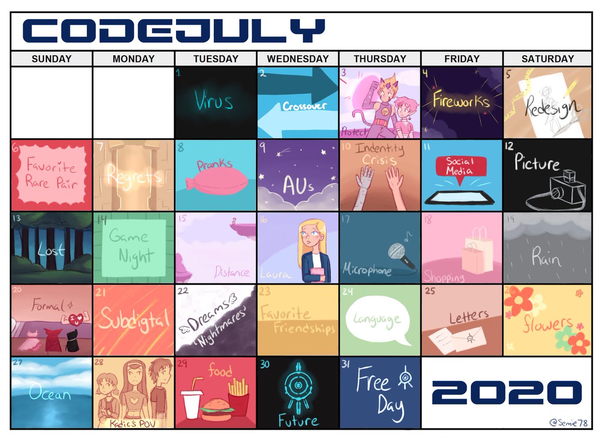 semie78's tweet image. Hello, I made a code lyoko theme calendar if anyone wants to go for it! #codelyoko #codejuly #codejuly20
