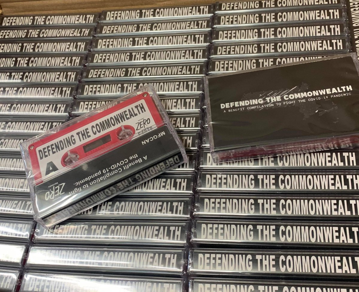 PatientZero413's tweet photo. The #DefendingTheCommonwealth Compilation Cassettes start shipping out tomorrow. Keep in mind there are a ton of orders and I am a one man operation. I expect by the end of the week they should all be out before I start shipping @discourageHC / @timeandpressureHC split 7's. #NYHC https://t.co/IlkQlSc3Bt