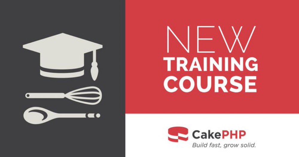 cakephp's tweet image. We’ve had a lot of orders for #CakePHP4 training. June 4th is the day!
Details here: training.cakephp.org
Will you be attending? #cakephp #cakephptraining #php