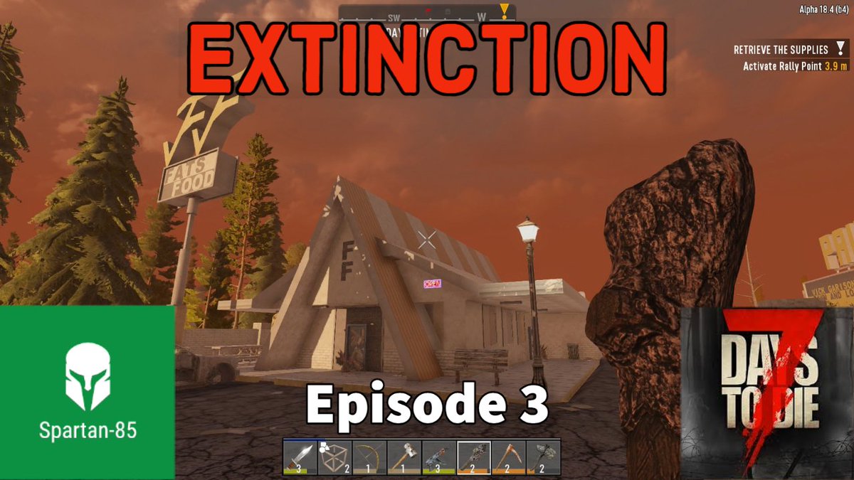 Spartan85gamer's tweet photo. Extinction Day 3 is now live! Check it out! We got a lot accomplished and found some new POI's
➡️➡️https://t.co/6jGF04Oj2j⬅️⬅️
#7daystodie #Alpha18 #youtubegaming https://t.co/t1gelZsuAw