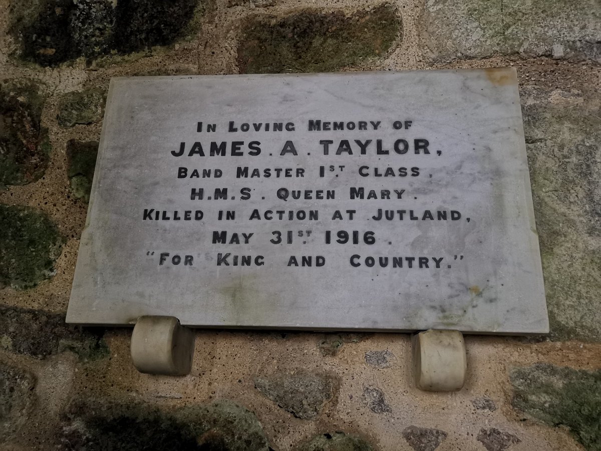 @AStreetNearYou @WarMemorials @MemorialsWW1 cwgc.org/find-war-dead/…

James Alexander Taylor #Jutland #PrincetownChurchyard #Dartmoor #RoyalMarinesHistory Memorial inside the church.