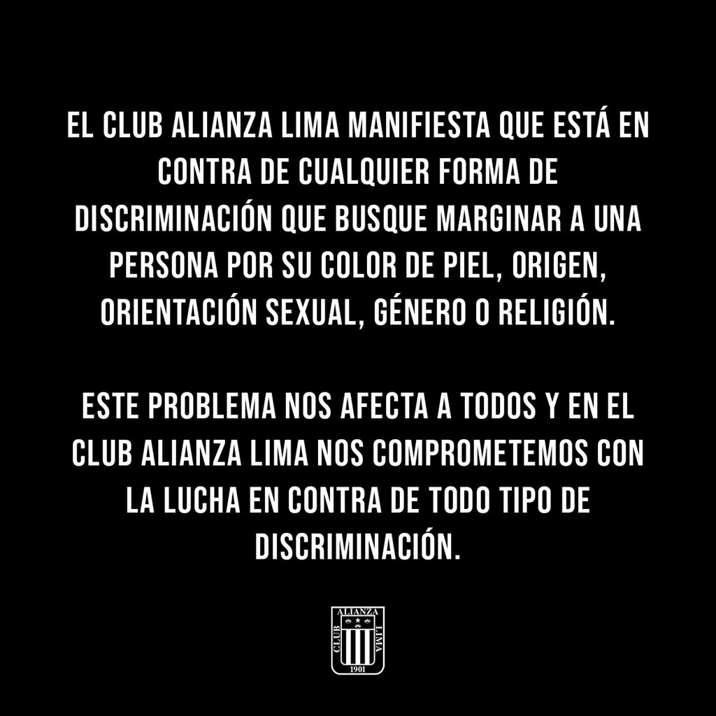ClubALoficial's tweet photo. Estamos comprometidos con la lucha en contra de todo tipo de discriminación. https://t.co/d4VSfLVGQs