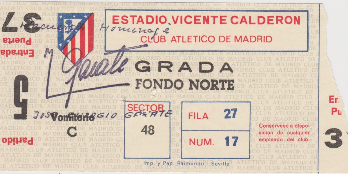 43 años del Homenaje a un referente en nuestra historia. Don Eulogio Gárate. At Madrid vs Euskadi... 1 de junio 1977