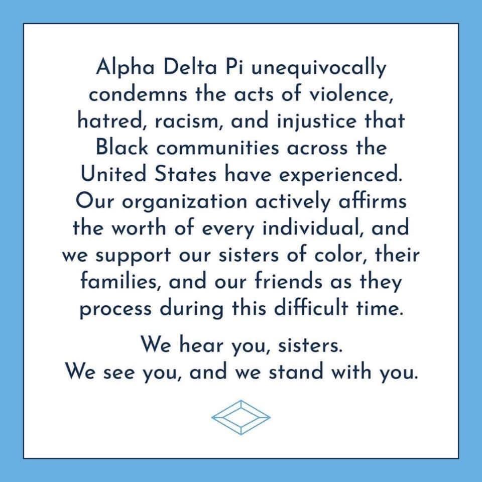 We hear you, sisters. We see you, and we stand with you.