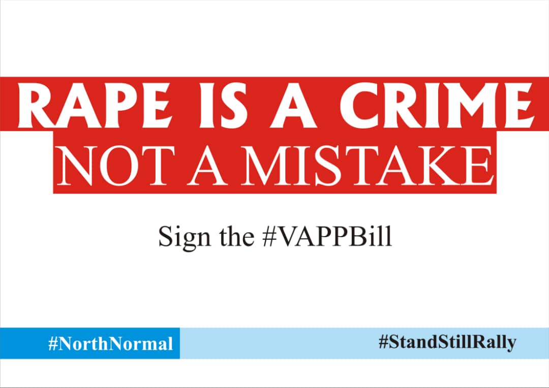 yazeed_mikail's tweet photo. The need for every individual, stakeholders, NGOs, CSOs and even enterprises to speak up and force the government to sign the #VAPPBill because I believe with a strong and harsh punishment for any perpetrator they will be drastic reduction of sexual abuses and rape @UNFPANigeria https://t.co/5ZuVmkXgU9