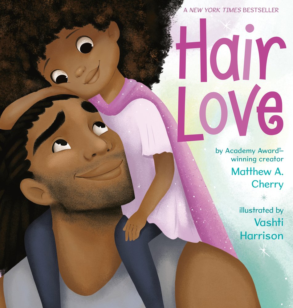 #9. Hair Love by  @MatthewACherry, illustrated by  @VashtiHarrison . I just love the dad in this book!!!  https://bookshop.org/books/hair-love/9780525553366