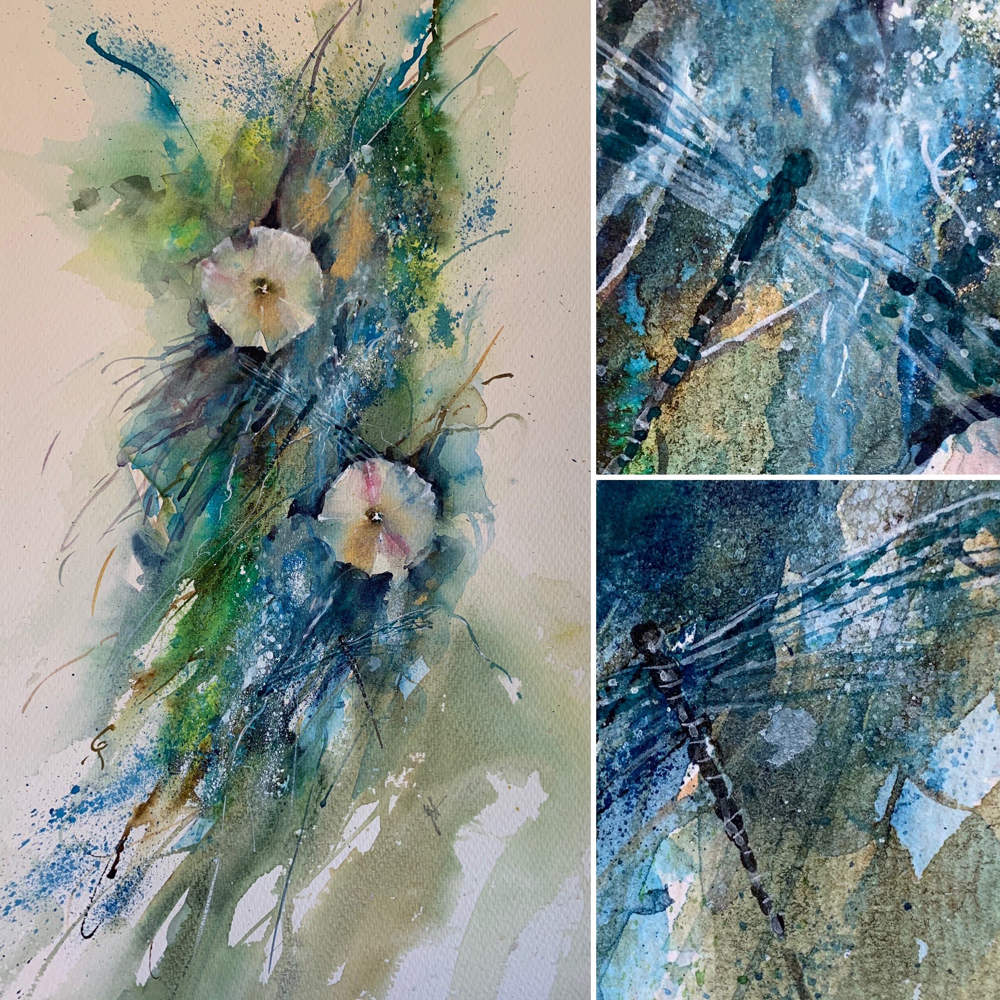 accumulate confusion merger Jean Haines SWA on Twitter: "“Believe” Dragonflies and bindweed . My latest  online tutorial demonstrates how to paint dragonflies in watercolour.  Magical. #dragonflies #art #painting #Watercolour https://t.co/N46pY2E3gM"  / Twitter