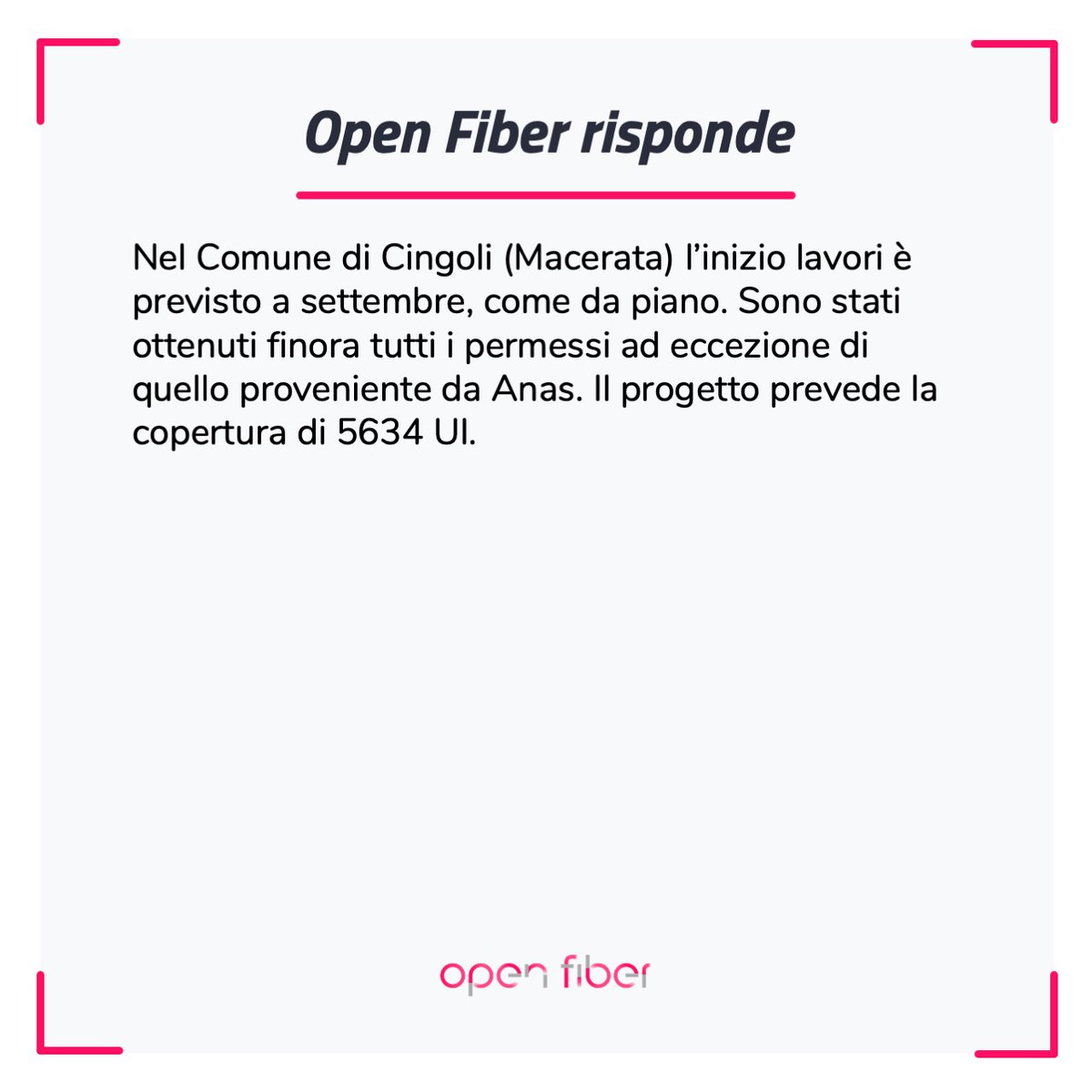 OpenFiberIT's tweet photo. #OpenFiber risponde in diretta a @reportrai3 https://t.co/QsapVNwmrz