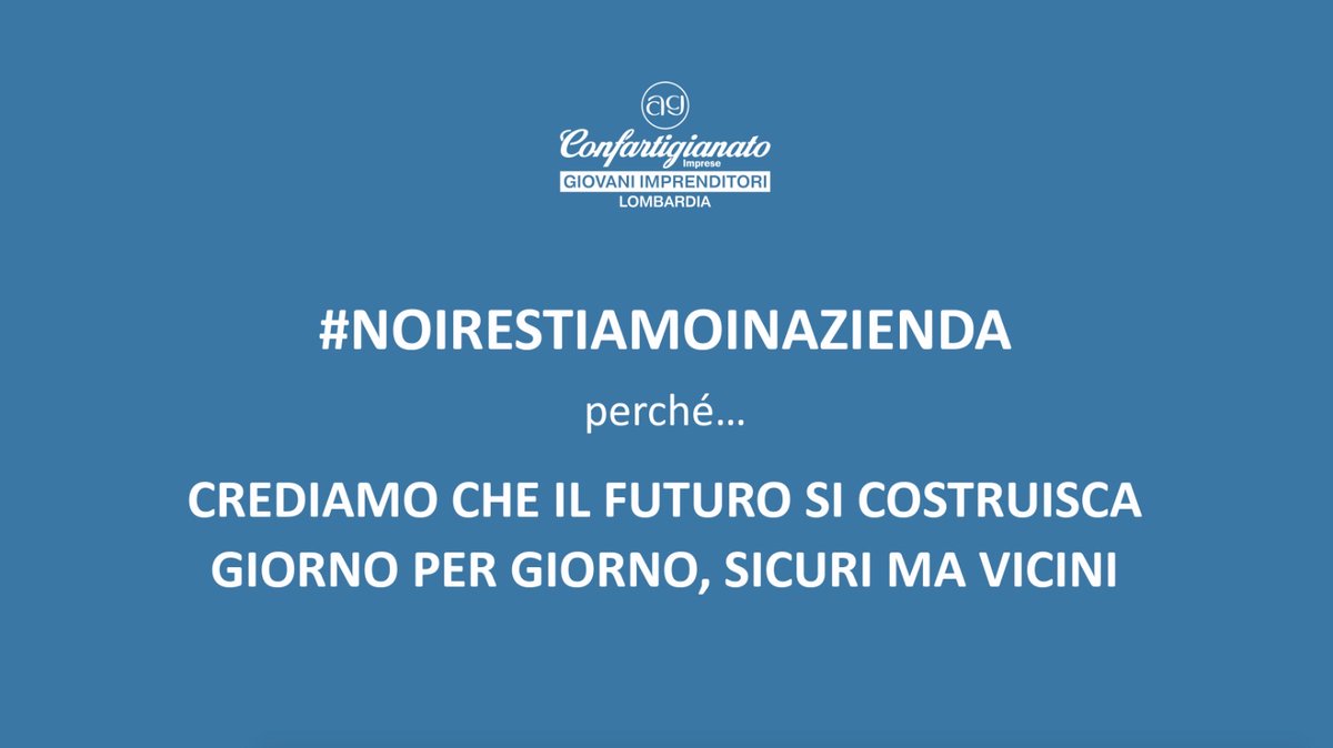 ConfartigLomb's tweet photo. #noirestiamoinazienda, il video dei Giovani #Imprenditori di Confartigianato in #Lombardia diventa virale: https://t.co/NHAWvwWtqX https://t.co/pULpJx08xH