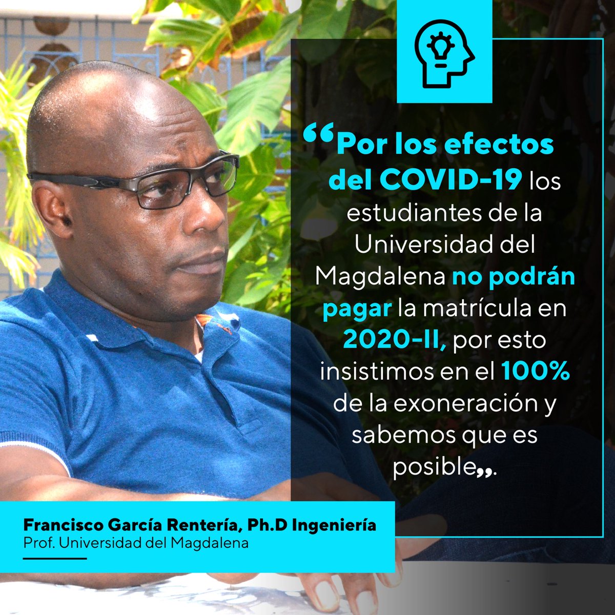 IngFranciscoG's tweet photo. Insistimos: la gratuidad en la educación superior para nuestros estudiantes en el Magdalena es posible.

¡Ellos merecen más del 50% de alivio económico en sus matrículas! https://t.co/M0W0TXBhgG
