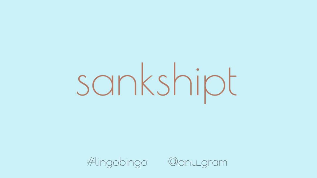 Word choice today is from Sanskrit 'Sankshipt' (संक्षिप्त in Sanskrit, ಸಂಕ್ಷಿಪ್ತ in Kannada) meaning concise or brief #lingobingo