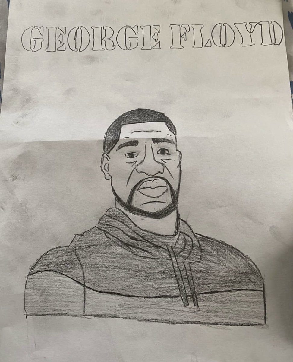 898Middle's tweet photo. Today in Art class, students responded to current events in our communities surrounding the wrongful death of George Floyd &amp; protests that followed. We listened to Donny Hathaway, Beyonce, Stevie Wonder, Nina Simone, @johnlegend @common, &amp; Michael and Janet Jackson. @BedStuyD16 https://t.co/Gi387dxp1j