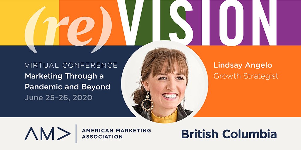 bcama's tweet photo. Meet Growth Strategist @lindsangelo, our day-one keynote at (re)VISION Virtual Conference with her mind-bending discussion on The Big Pivot: Unlocking Consumerism in a Post Pandemic World. Pay it forward, register by June 5th!
https://t.co/kCEu6Qdv1B
#BCAMAVision https://t.co/w5PhxN5uAN