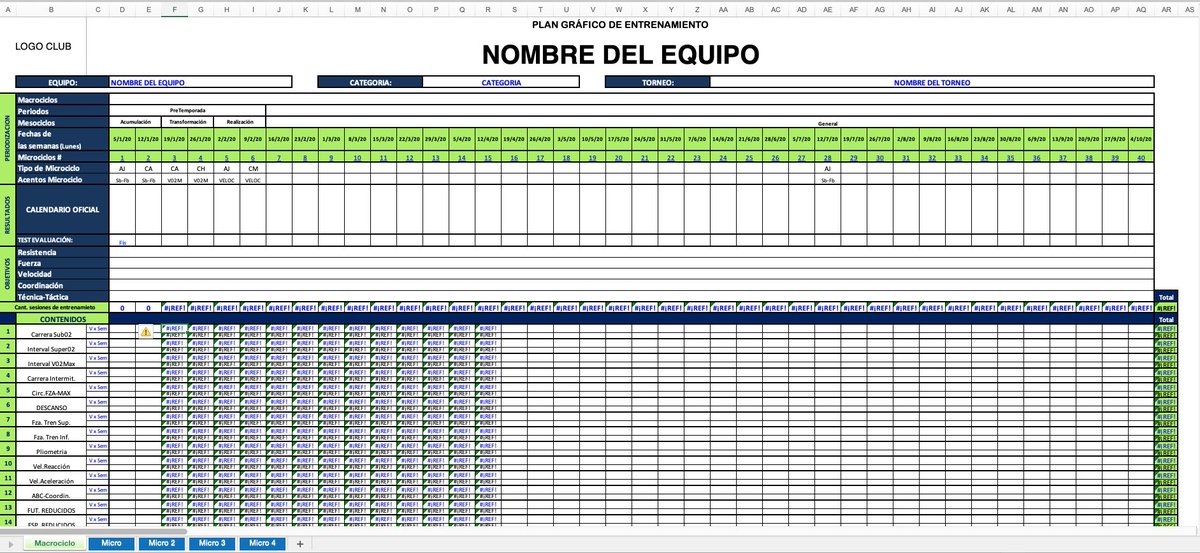 managersevedep's tweet photo. 🗂MANAGERS HERRAMIENTAS
L📂Planificación
    L📂Archivos Excel - Numbers
        L 📊 Plantillas - Micro ciclos 

Hoja de Cálculo automatizada con múltiples funciones:
- Macro Ciclo
- Micro Ciclo
- Control de Carga 
- Sesiones diarias de entrenamiento https://t.co/xvxhw4HclN