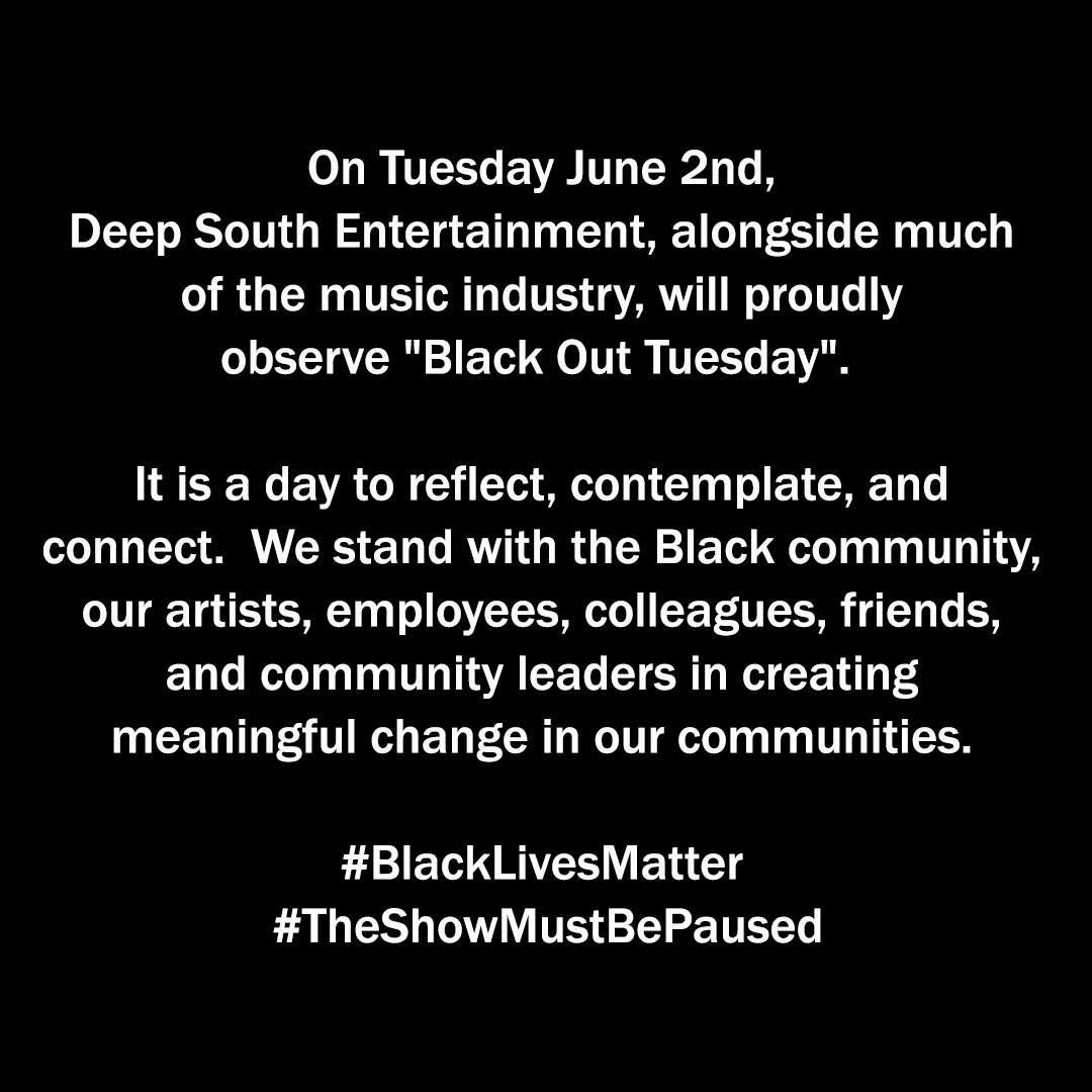 #TheShowMustBePaused
#BlackLivesMatter