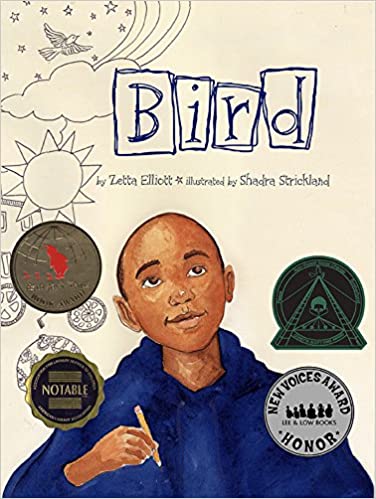 #20. Bird by  @zettaelliott, illustrated by Shadra Strickland. A book about art and creativity helping us process grief.  https://bookshop.org/books/bird-9781620143483/9781620143483