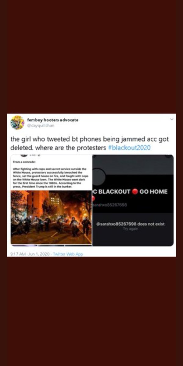 IF YOU'RE GOING TO PROTEST TODAY PLS PLS STAY SAFE !! ND RT ND SAVE THESE PICTURES BC TWEETS ARE GETTING DELETED ‼️‼️
#dcblackout
