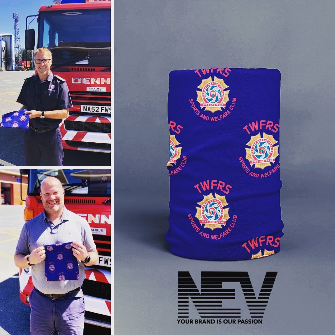 Sourcing is always an enjoyable part of what I do at NEV. 
Here I was briefed by the Tyne &amp; Wear Fire &amp; Rescue Sports &amp; Welfare Section to source them Neck Gaiters. 
These gaiters are multi use and can even be used as face covering by their members.
