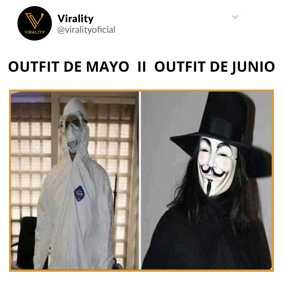 viralityoficial's tweet photo. Necesito conseguirlo
#meme #memesdaily #memes😂 #memesespañol #humor #memes #cuarentenacreativa #cuarentenacoronavirus #moda #outfif #anonymus https://t.co/LUrLkcGdix