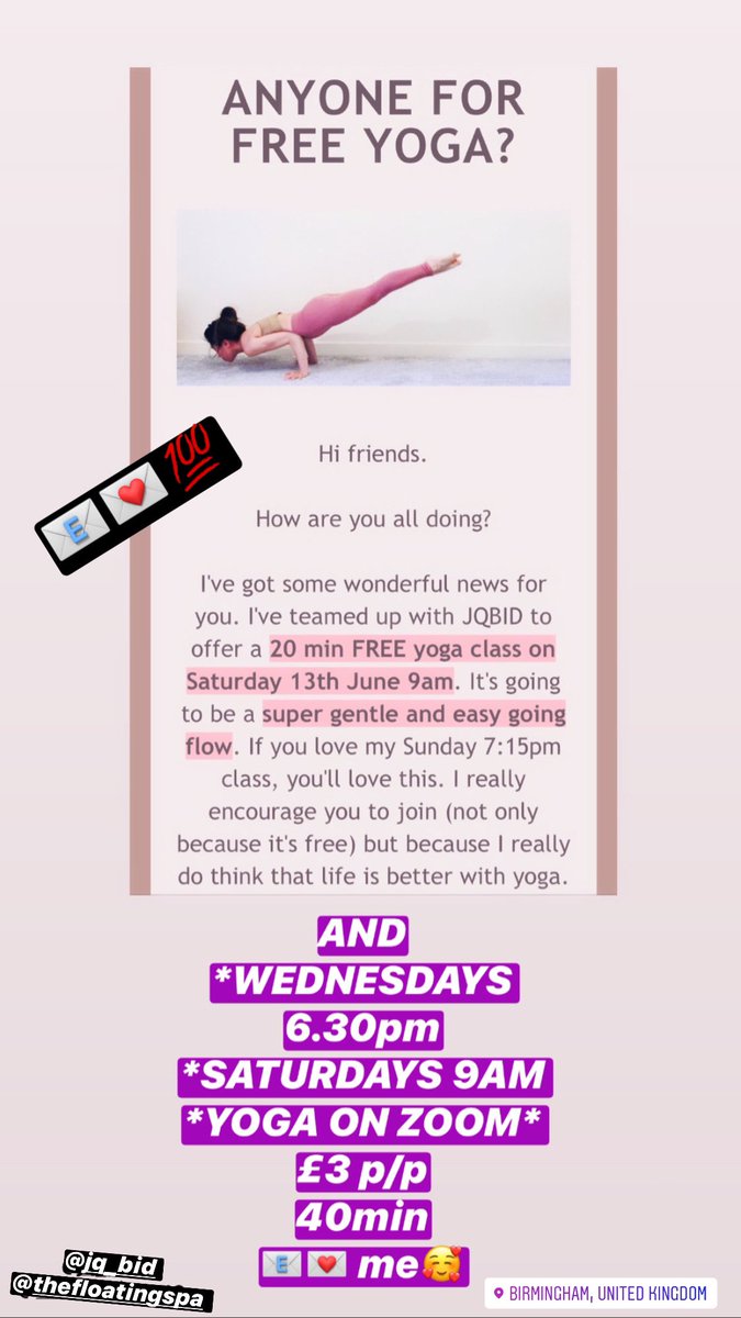 FREE YOGA 🙏🏼👏🏼 Email me 📧💌🥰💯 #JQBID #yoga #birmingham #supportsmallbusiness #madeinjq #freeyogaclasses #yogateacher #StayHomeStaySafe