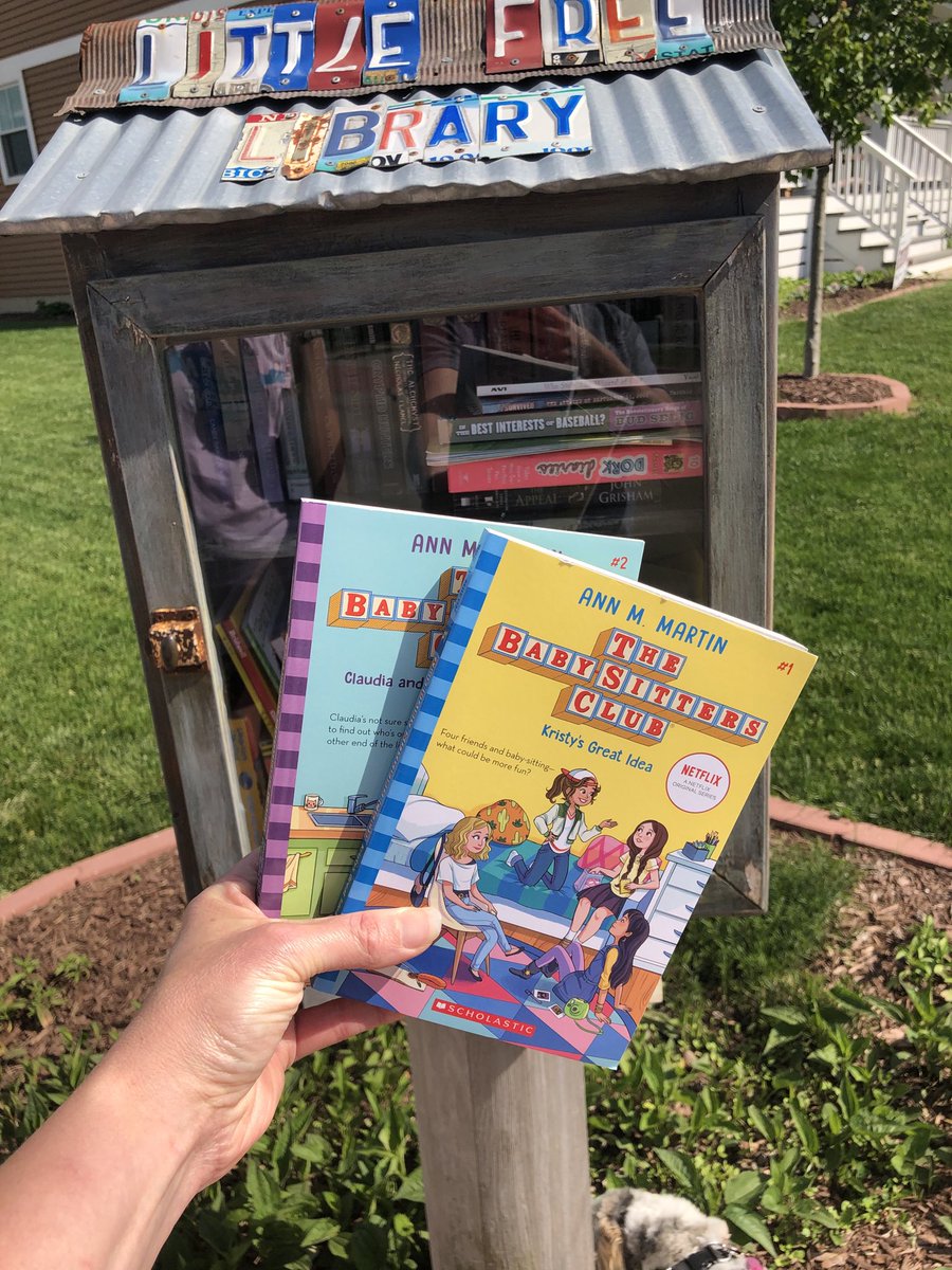 lajordan76's tweet photo. Happy June Mount Vernon friends! Special deliveries to the two @LittleFreeLibra (ies) I walk by the most! #happysummerreading #babysittersclub @netflix https://t.co/BDiWSJzvO8