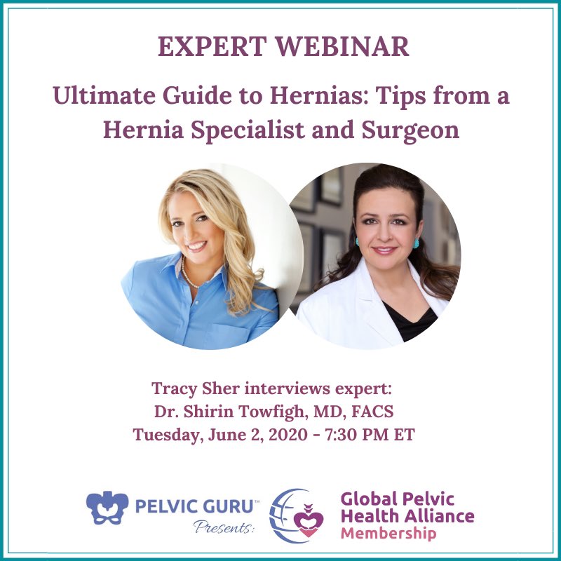 PelvicGuru1's tweet photo. Thrilled to do this expert webinar and interview with the Queen of Hernias, Dr. Towfigh! Surgeon @Herniadoc
It will be available to GPHAM members and anyone in the public at both Pelvic Guru FB page and Dr. Shirin Towfigh FB page
Will be fantastic to talk all about #hernias https://t.co/h0YG1QmCYi