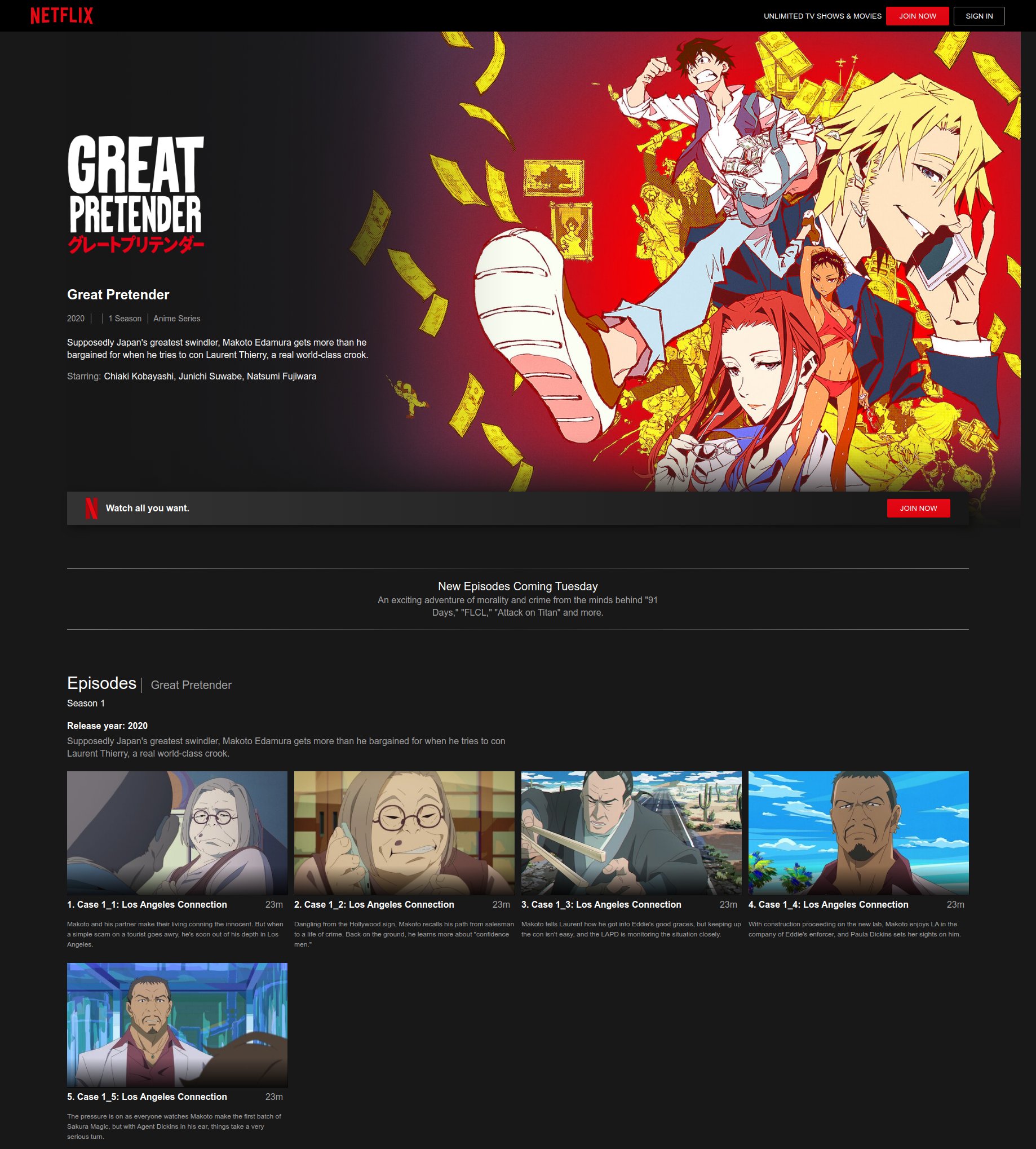 Great Pretender  Site oficial da Netflix