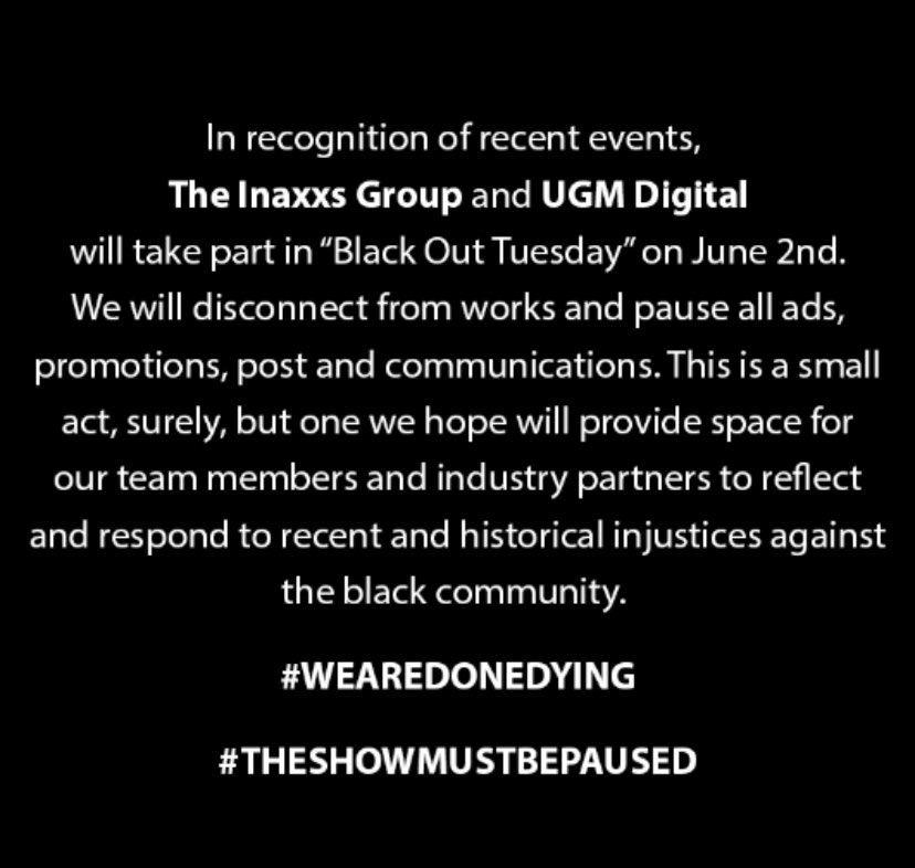 TheAndreMullen's tweet photo. My team and I are all about healing and reconciliation. We support our colleagues, team members, and partners thru our show of solidarity. #JusticeForGeorgeFloyd #TheShowMustBePaused #wedonedying https://t.co/W3lnnHJYZP