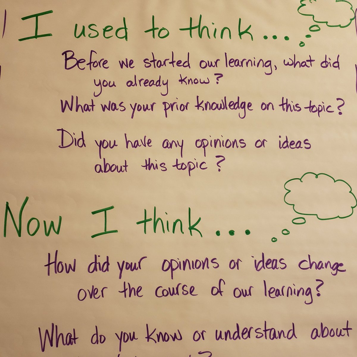 ctcchef's tweet photo. Having fun developing anchor charts to use for core thinking routines to increase student engagement and learning #MASSPLeads https://t.co/xrFnZcNhuF