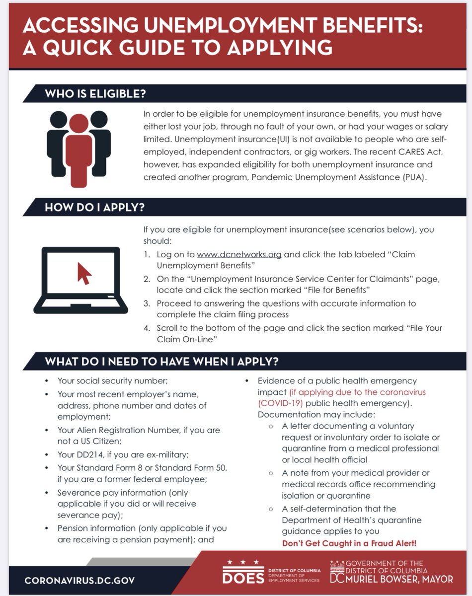 councilofdc's tweet photo. Unemployment Insurance
Here’s the latest: a 1-pager just on UI for 1099 filers, plus a dense (8-page!) 1-stop fact sheet on all aspects of UI: the extra (up to) $600/week in federal UI, what payments will be retroactive, etc.

Check the 8-pager out at https://t.co/C0XEXz9fIP https://t.co/ryFNLecX9c