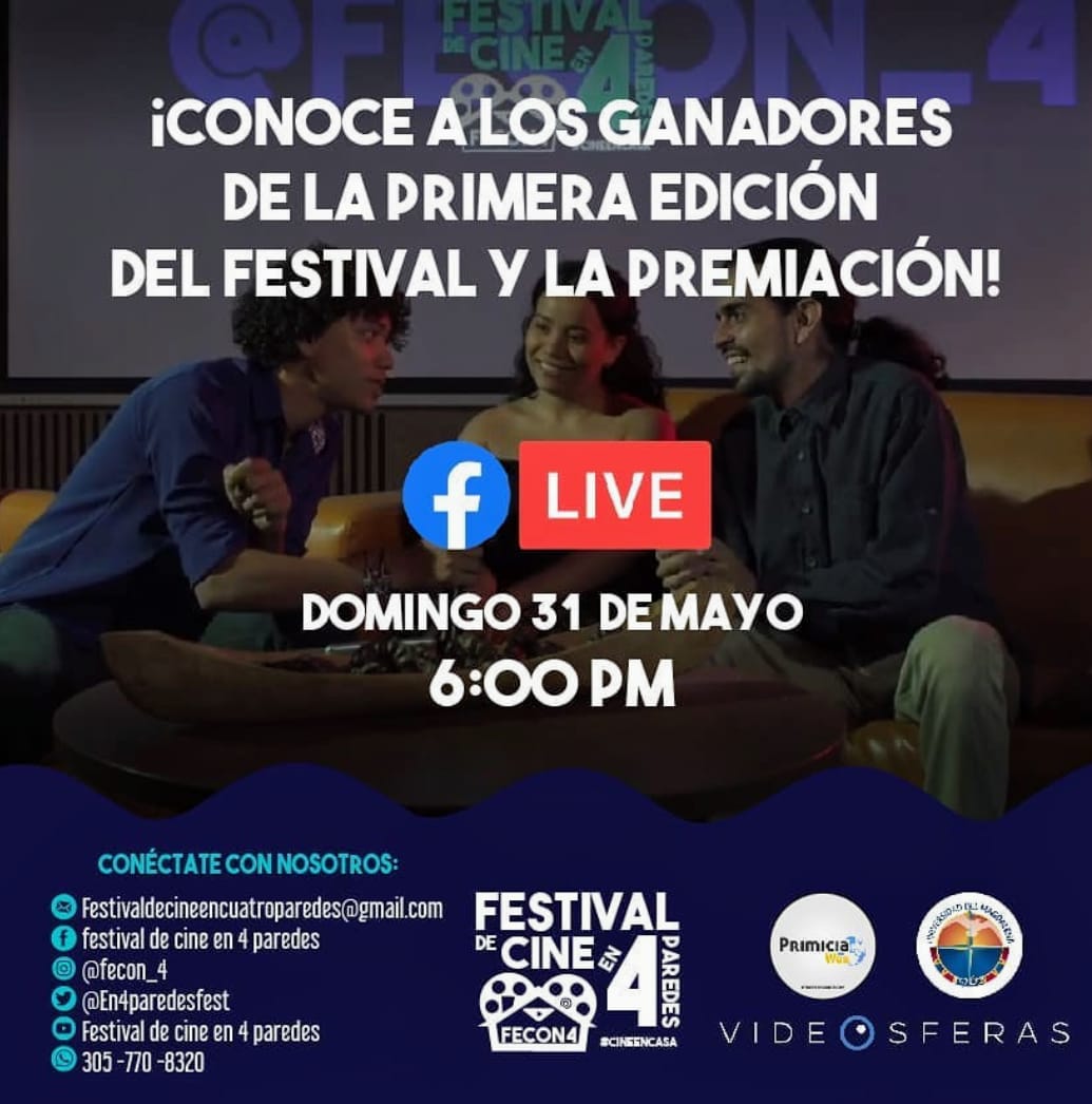 En4paredesfest's tweet photo. @En4paredesfest otorgó 4 estatuillas a los ganadores: mejor película nacional "Jueves en la tarde" y premio del público nacional "Una nueva esperanza", mejor película internacional "Resiliencia" de Chile y premio del público internacional "A Solas" de Ecuador. ¡Felicidades! https://t.co/DAObTg11Vm