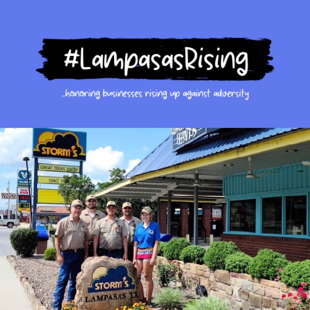 Lampasas EDC (@lampasasedc) on Twitter photo Today’s #LampasasRising shout-out goes to <a href="/StormsDriveIn/">Storm's Drive-In</a>! Having been a staple here for the past 70 yrs, Storm’s knew the community would come through despite the pandemic. They are grateful to be supported by this community, and we are fortunate they call #Lampasas home. Today’s #LampasasRising shout-out goes to <a href="/StormsDriveIn/">Storm's Drive-In</a>! Having been a staple here for the past 70 yrs, Storm’s knew the community would come through despite the pandemic. They are grateful to be supported by this community, and we are fortunate they call #Lampasas home.