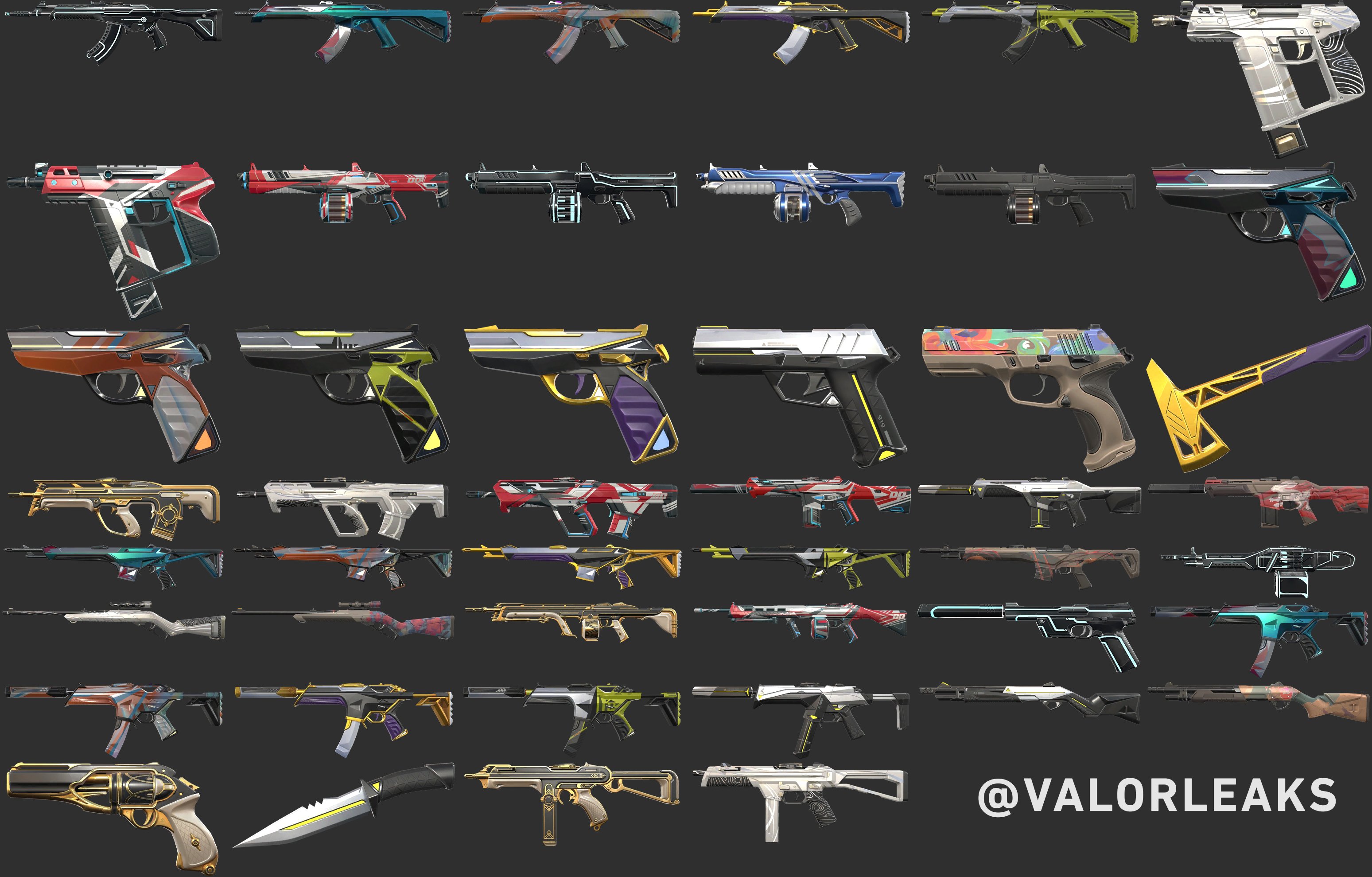 Valorleaks Leaks Info On Twitter All New Weapon Skins In Valorant Valorant Https T Co Jerc50elct Twitter